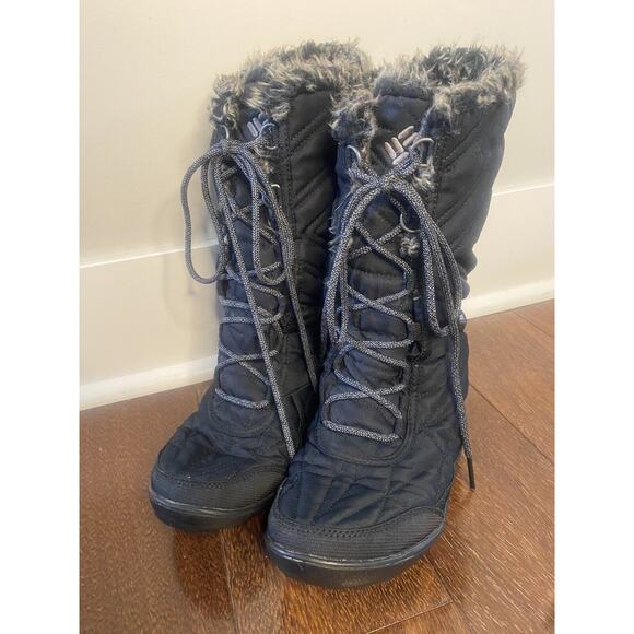 Columbia Minx Mid III Winter Boots Womens 9.5 Black OmniHeat - Picture 1 of 16